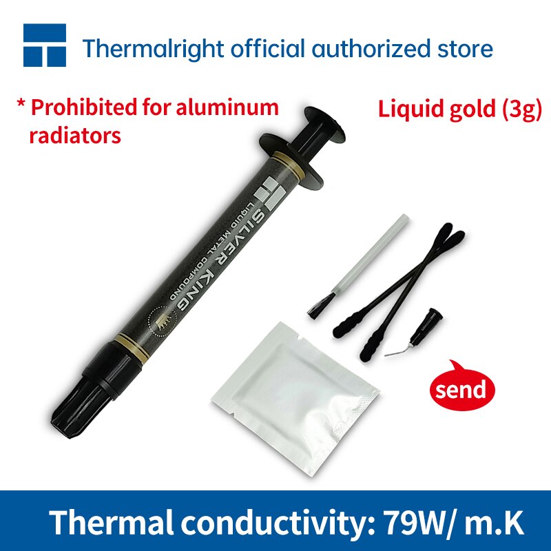 Thermalright Silver King Heat Transfer Liquid Gold 1g/3g Liquid Metal Heat Dissipation: Liquid gold 3g