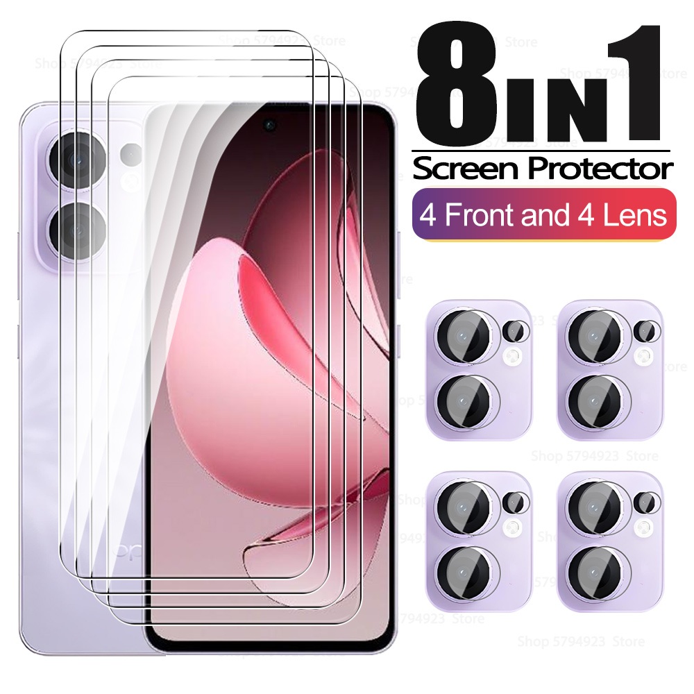 8in1 For Oppo Reno13 F 4G/5G Camera Glass Tempered Film For oppo Reno13F Reno 13 F FS Reno13 F F13 HD Screen Protector Lens Film