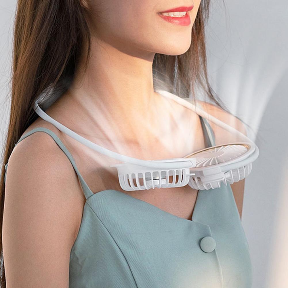 Mini Wearable Oplaadbare Inklapbare Hals Ventilator Voor Reizen