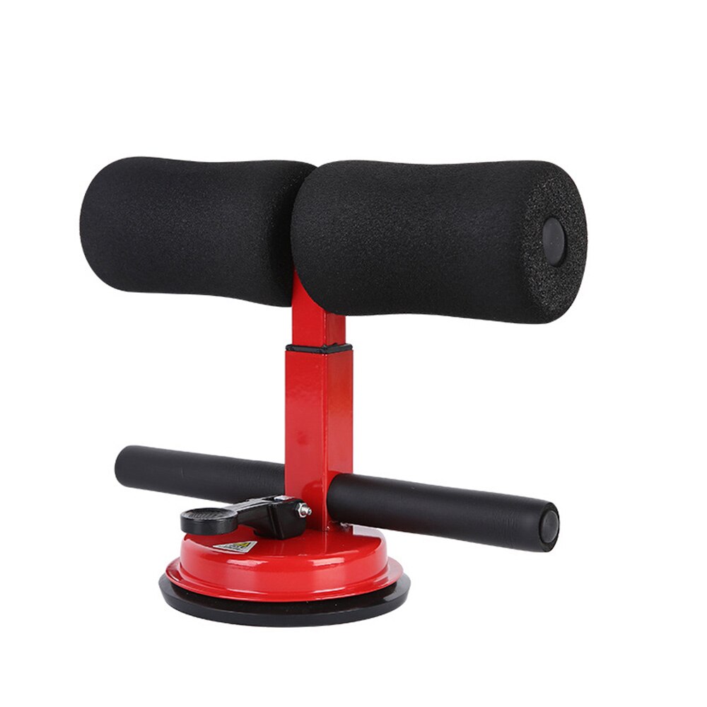 Fitness Sit Up Bar Floor Assistant Exercise Stand Padded Ankle Support Sit-up Trainer Workout Equipment For Home Gym Gear: red double pole