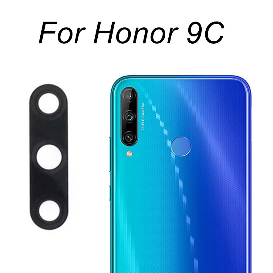 Tylna kamera szklany obiektyw dla Huawei Honor 9 9i 9N 9X 9S 9C 9A Pro 10 20 30 50 60 Pro 10X Lite 8X X8 części zamienne: Honor 9C