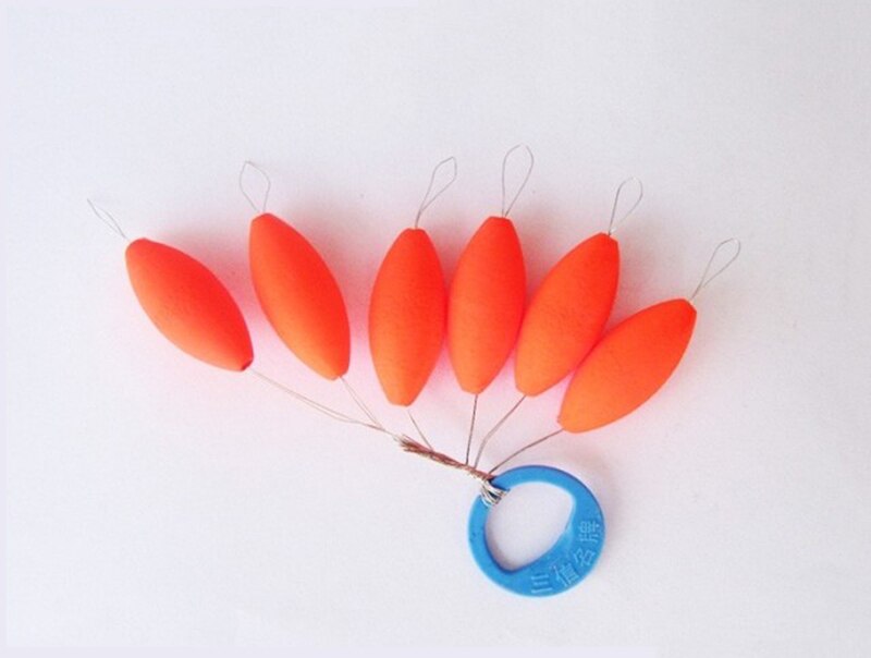 Sedal fluorescente de siete estrellas para pesca, Conector de granos espaciales, Mini flotador ovalado, aparejo para pesca nocturna, accesorio J272, 5 paquetes por lote