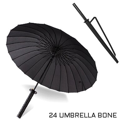 Sword Umbrella Men's Samurai Umbrella Cartoon Long Handle Sunny Umbrella Large Straight Handle Personal: 24