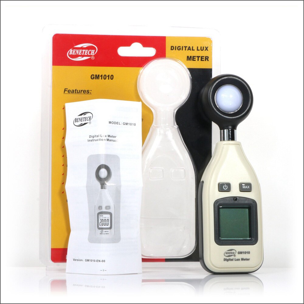 BENETECH Digital Light Luxmeter Meters 0-20000 Lux Illuminometer Luminometer Photometer Lux/FC LM Tester GM1010 Light Meter Lux