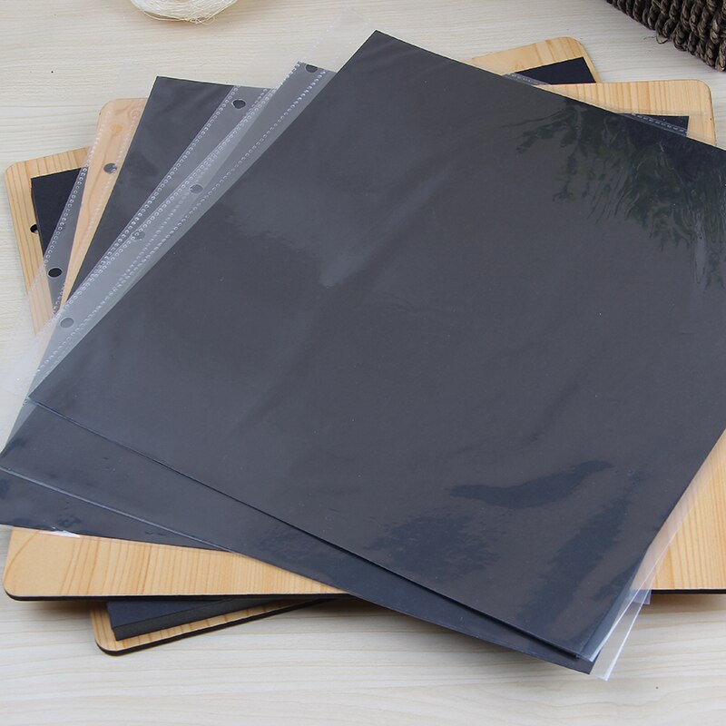 30 Pcs 27 x 27 cm 16 Inch Transparent Clear Pocket Protectors for 16 Inch Wooden DIY Scrapbook Photo Album