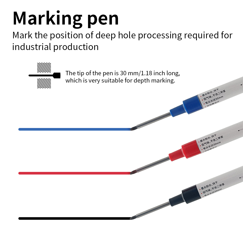 3pcs/set Drawing Tool Long Nib Accessories Multipurpose Construction Auto Deep Hole Home Mechanical Carpenter Pencil Woodworking