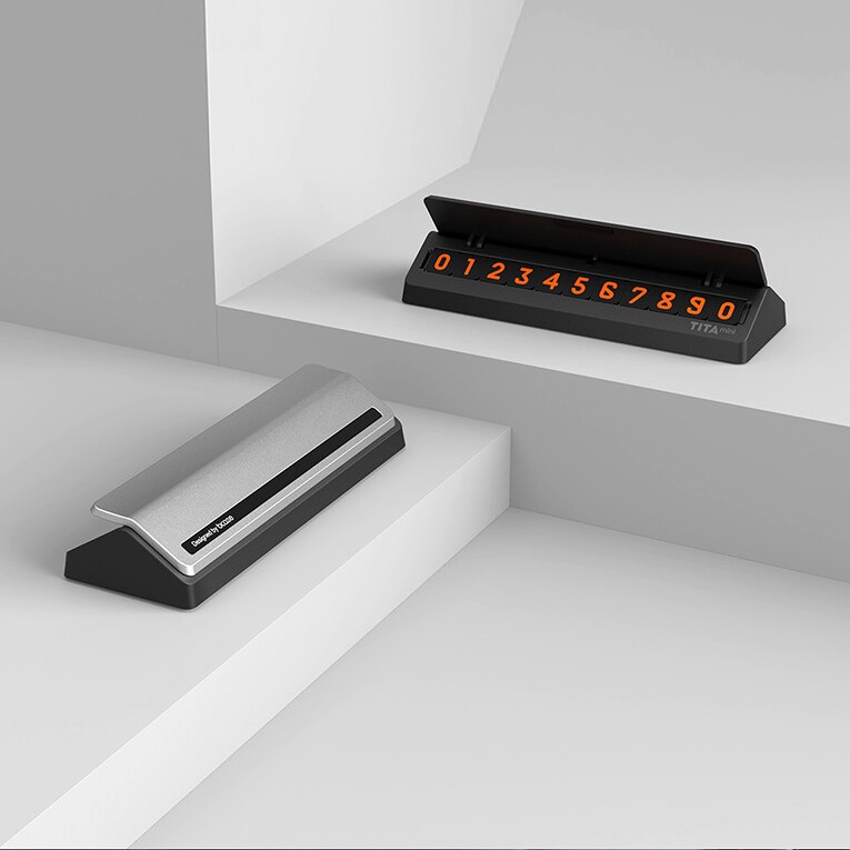 Auto tijdelijke parkeerkaart telefoonnummer digitaal plus zwarte kaart kenteken telefoonnummer parkeerplaats stop auto accessoires