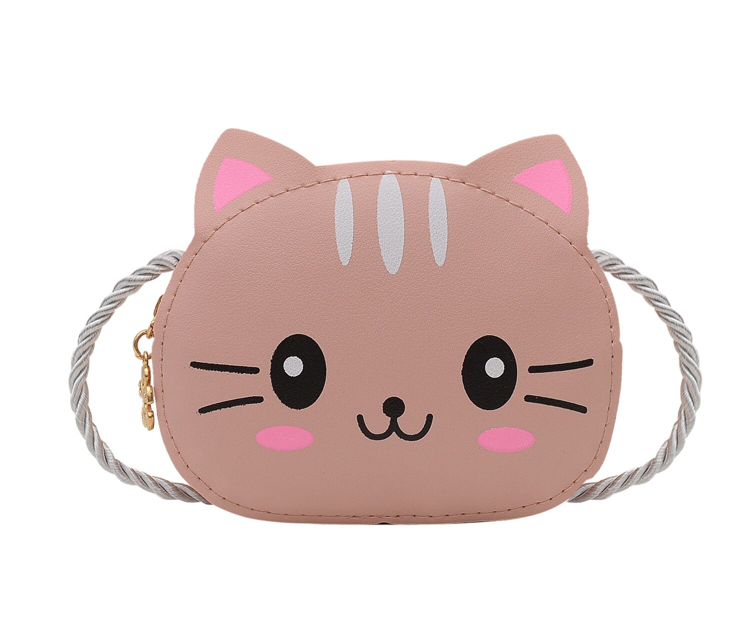 Prinzessin kinder Mini Handtaschen Baby Mädchen PU Leder Kleine Schulter Umhängetaschen Nette Katze Kinder Geldbörse Brieftasche: Rosa