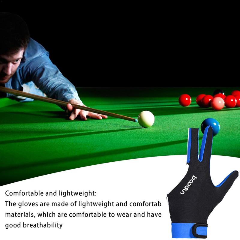 Guantes de 3 dedos para ejercicio, antideslizantes, ajustables, transpirables, finos y sedosos, proceso de empalme de billar, guantes de mesa de billar de 3 dedos