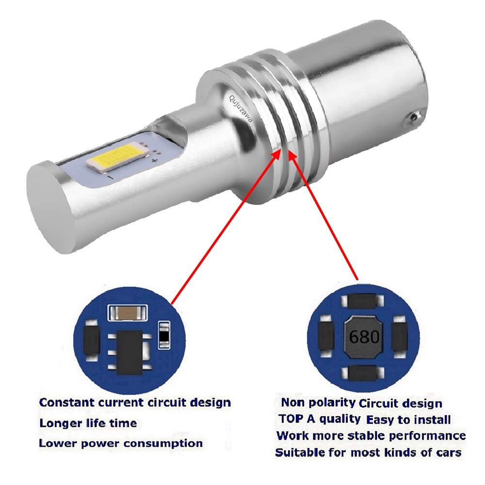 2pz 1156 BA15S P21W 7506 super Luminoso CSP 3570 portato auto Lampadina Della coda Del Freno auto inversione Lampada Indicatori di direzione di giorno Corsa e jogging Luce