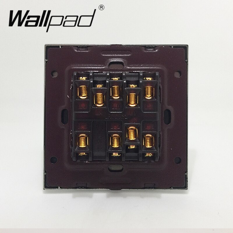 3 Gang 2 Way Houten Paneel Drukknop Schakelaars Wallpad Luxe Muur Lichtschakelaar Interrupteur