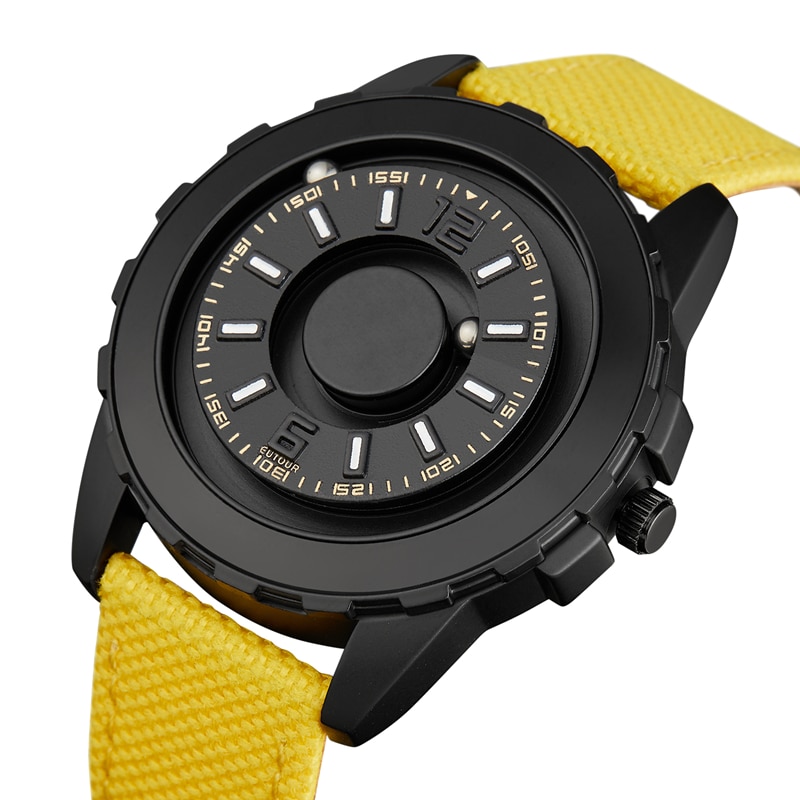 Eutour Geen Pointer Concept Quartz Horloge Zwart Gat Trend Blind Touch Mannen En Vrouwen Horloge Mode Canvas Riem