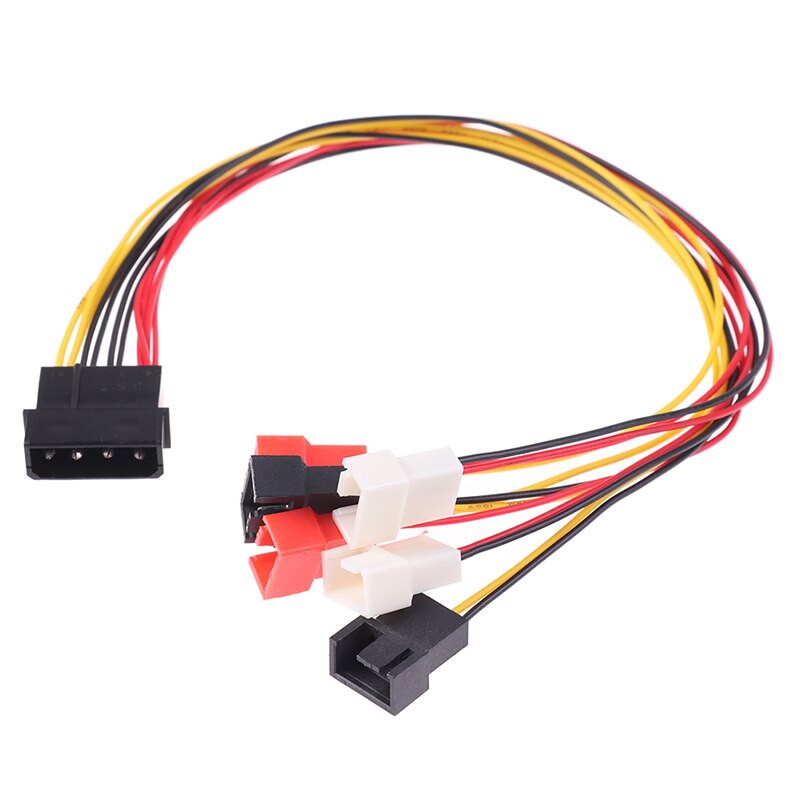 Cable de alimentación para ventilador conector adaptador de 4 pines Molex a 3 pines 12V 7V 5V Cable de ventilador de refrigeración