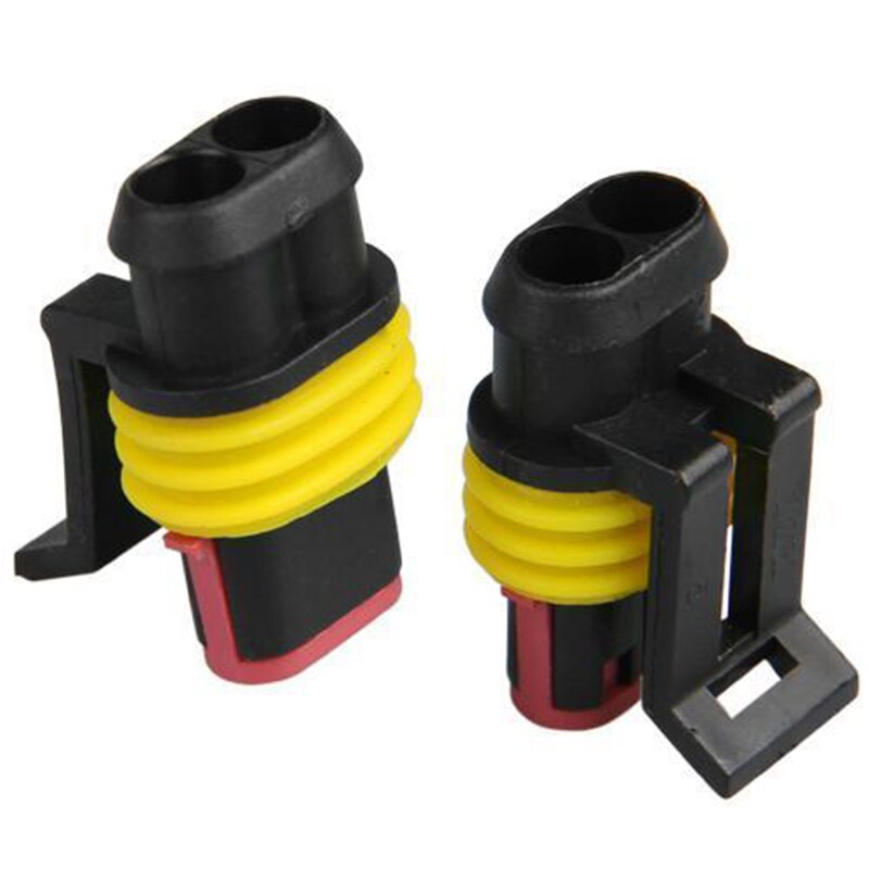 20 Set Car 2-Pin Way Sealed Waterproof Electrical Wire Auto Connector Plug Sealed Waterproof Connectors Kit