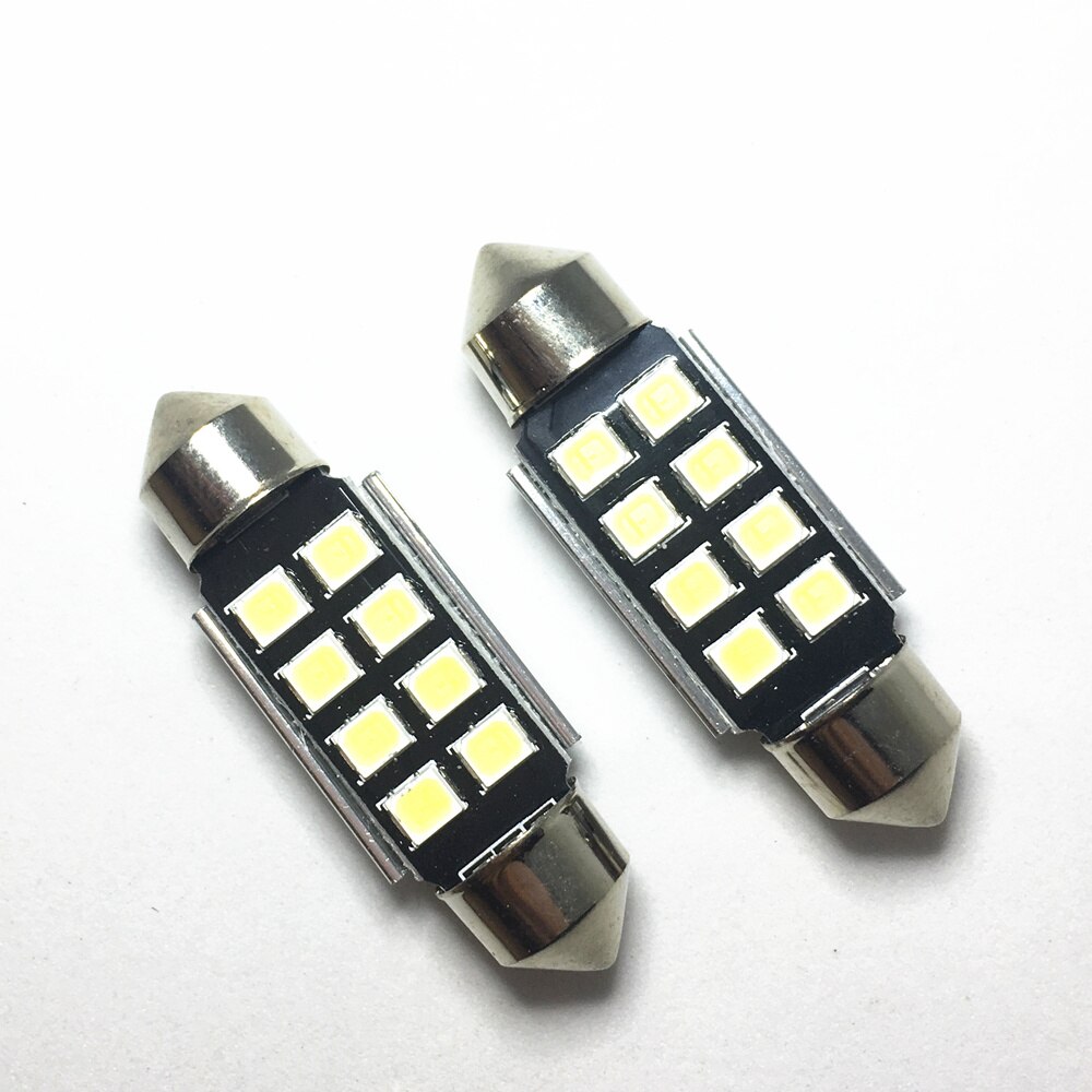Festoon-bombillas LED CANbus C5W, iluminación interior, color blanco, azul hielo, de lectura, 8 smd, 31mm, 36mm, 39mm, 41mm, 5630, 5730, 2 piezas