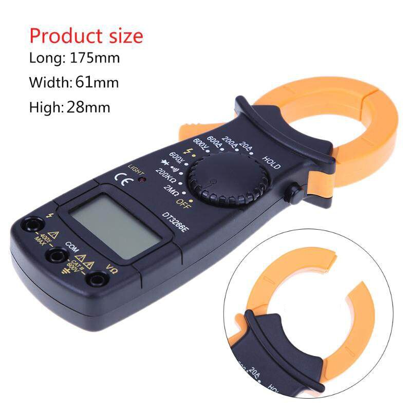 3266TD Pocket Universal Digital Clamp Meter Multimeter Ammeter Measure Capacitance Temperature and Frequency.