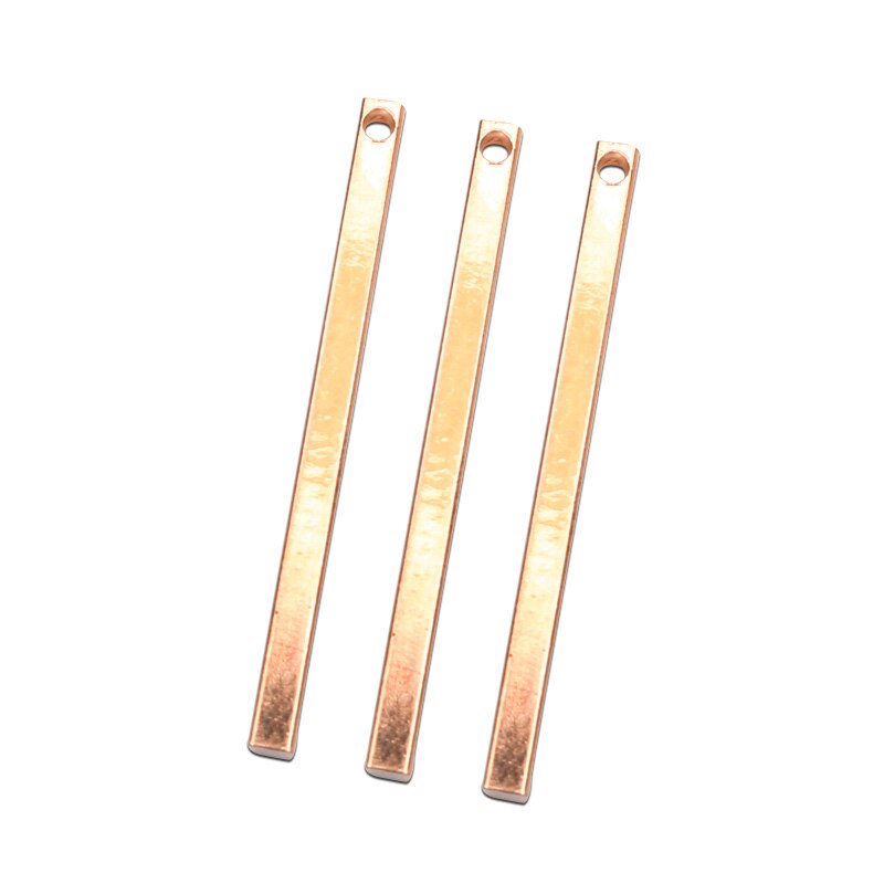 20Pcs 30/40Mm Coppers Wit K/Rose Gold Cuboid Hanger Sieraden Bevindingen Charm Hanger Connector Voor diy Sieraden Maken