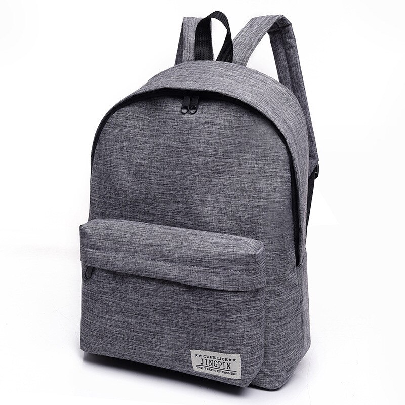 Women Male Canvas Backpack College Student Backpack Bags for Teenagers Small fresh Mochila Casual Rucksack Travel Daypack: gray