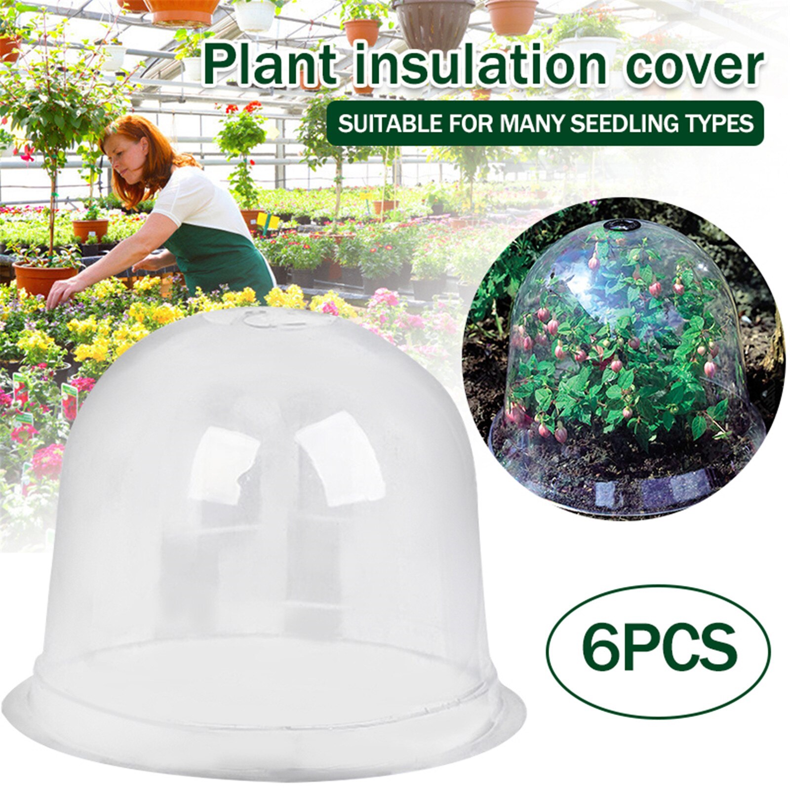 40 #6 pièces jardin Cloche dôme plante Cloche plantes couvre pour jardin décor plante protecteur couverture en plastique pour couverture de Protection des plantes