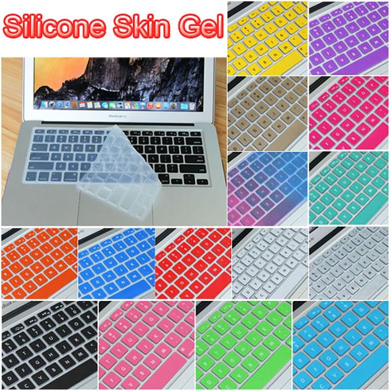 17 Colors US Keyboard Cover Silicone Skin Gel Case for Macbook Air 13" 15" 17"/Macbook Air Pro Protector