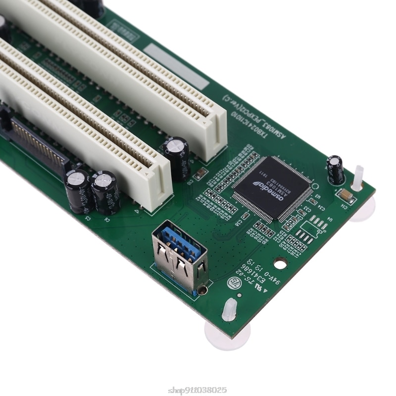 PCI-Express to Dual PCI Adapter X16 PCIe Slot Expansion Card USB 3.0 Cable Add on Cards Converter Ap05 21