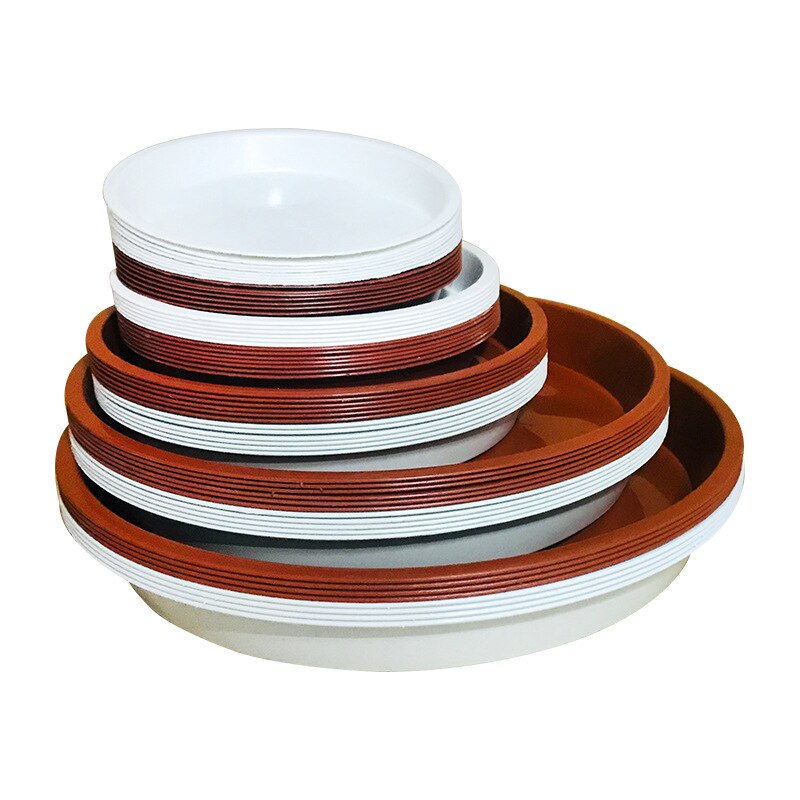 Platillos de plástico para jardín, Base de bandeja de agua para interior y exterior, 10 piezas