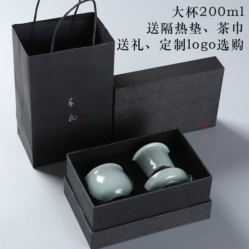 One Teapot One Tea Cup Single Person Simple Ru kiln Teaware Drinkware Chinese Bubble Tea Infuser Set For Friend: Army Green