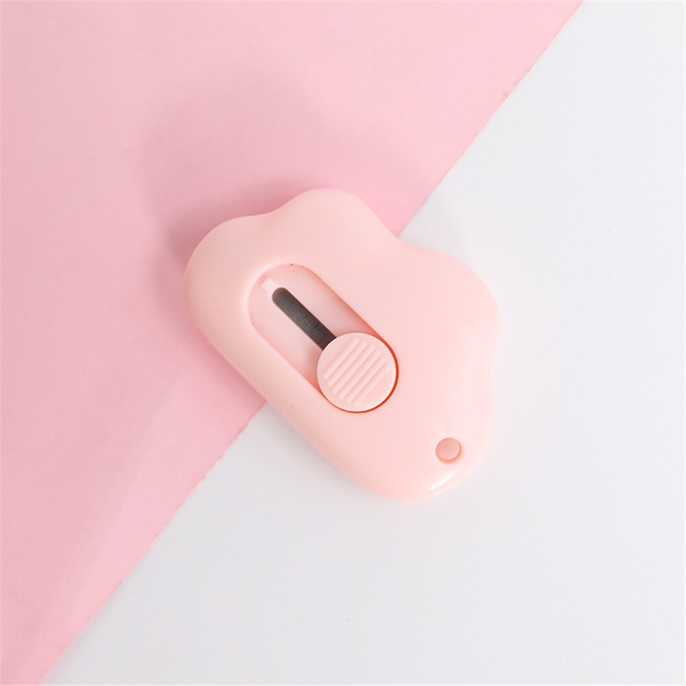 1-3pcs Portable Mini Cat Claw Utility Knife Kawaii Stationery Kids Handmade Paper Cutter Express Box Knife Office Supplies: 1pc pink cloud