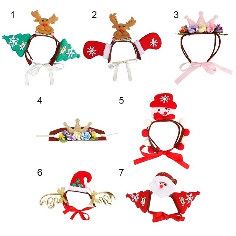 Christmas Hat Funny Dogs Cats Christmas Headwear Costume Pet Hair Accessories Halloween Christmas Decor