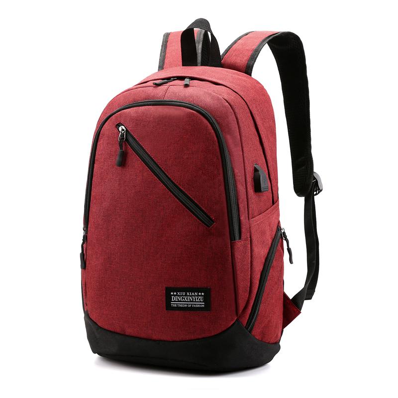 Nylon Rucksack Männer Rucksack Laptop Bagpack Wasserdichte Reise Schulter Tasche Rucksack Männlichen Zurück Pack Rucksack Rucksack: rot