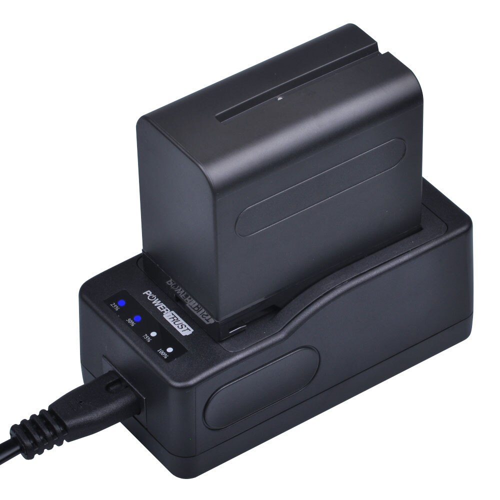 PowerTrust-cargador de batería Ultra rápido para videocámara Sony NP-F970 NP-F960 NP-F770 NP F970 F770 F960 F980 F990 FM90 FM70