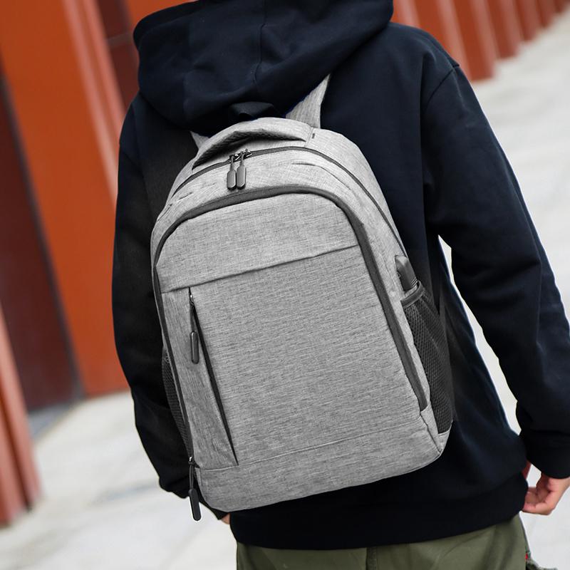 Nylon oplaadrugzak schooltas voor tienerjongens boekentas heren schoudertas reistas mochilas viajesbolsos mochilas de mujer: Grijs