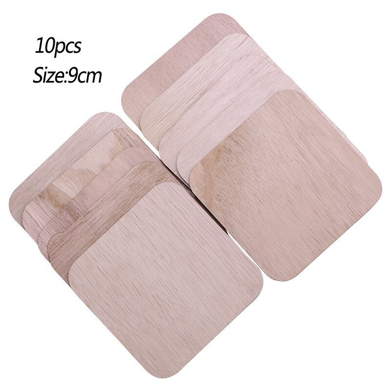 5-100pcs Natural Unfinished Blank Square Shape Wood Chips DIY Wooden Craft Ornament Wedding Home Party Decoration: M05