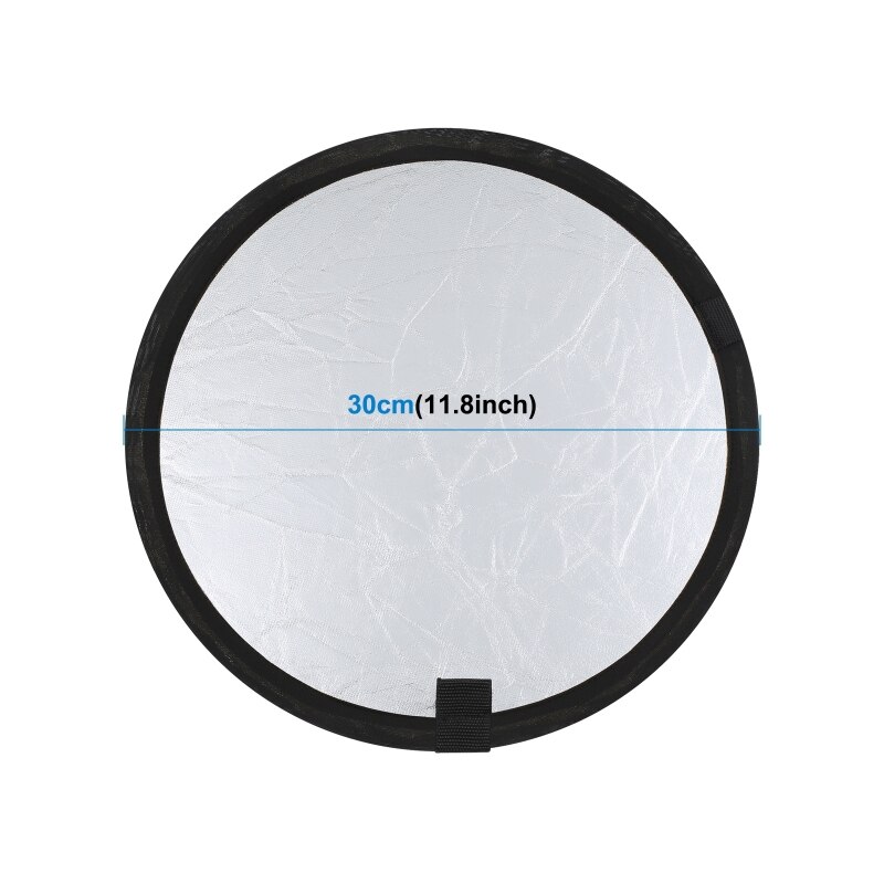 30cm Reflector 2 In 1 Collapsible Light Round Photography Gold Silivery Reflector For Studio Multi Photo Disc Diffuers