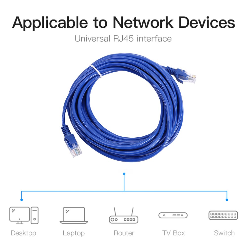 Cat5 Ethernet Cable RJ45 Male Connector 1Gbps Network LAN Patch Cord for Computer Laptop Digital Cable