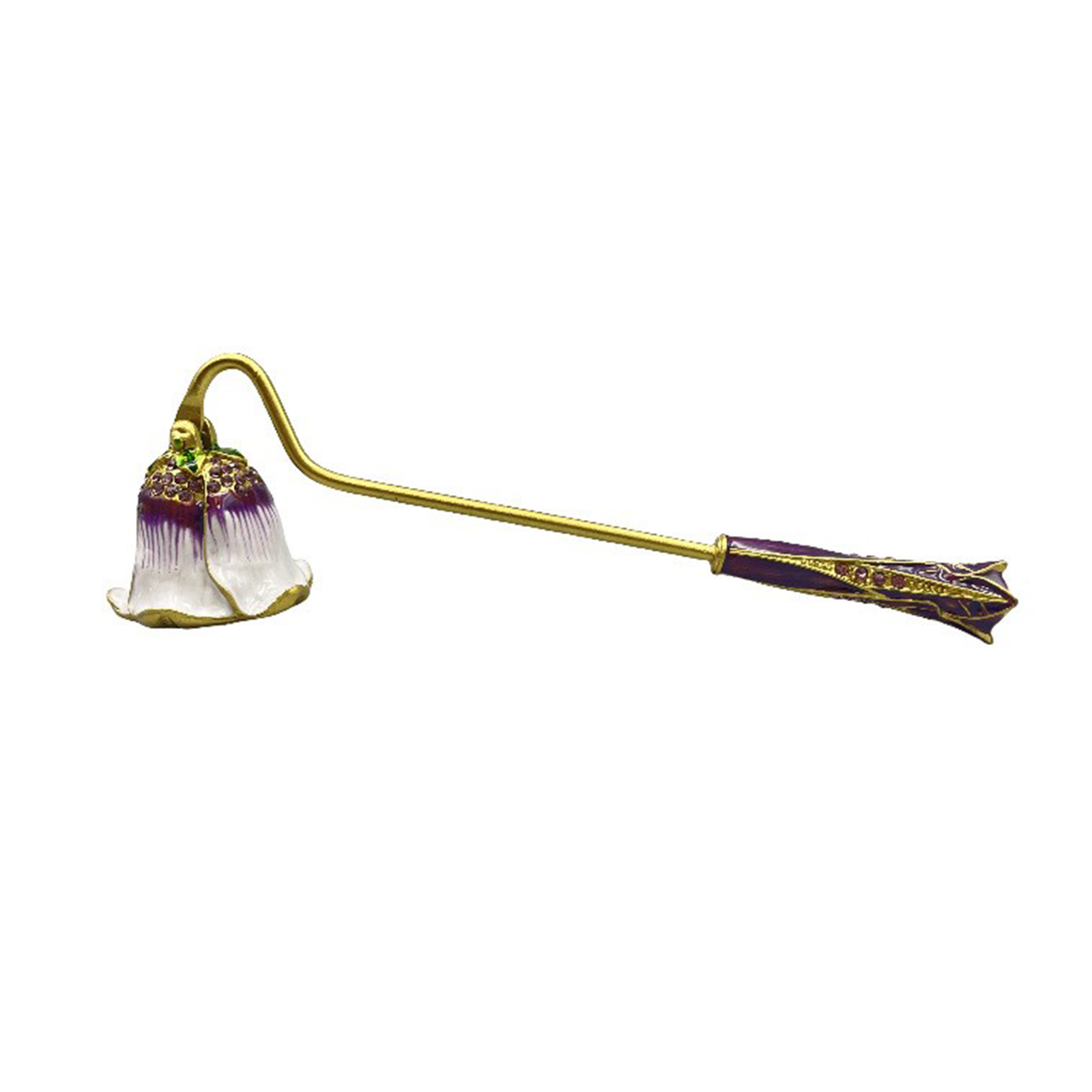 Vintage Flower Candle Snuffer Decorative Candle Extinguisher Flame Safely Long Handle Putting Out Fire Candle Extinguishing Tool: Orange