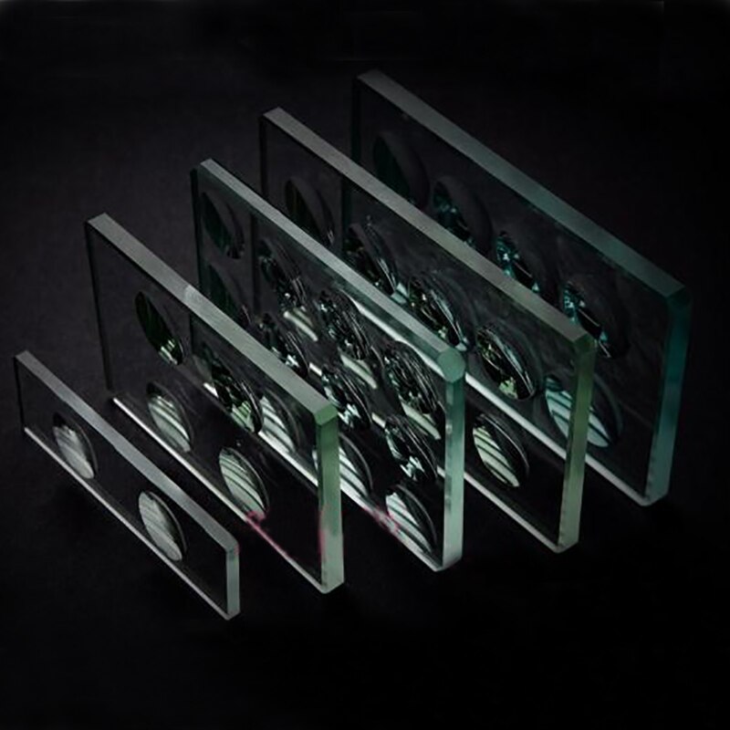 5MM Thickness Circular Concave Cavity Biological Microscope Slide Optical Glass Multiple Wells Optional