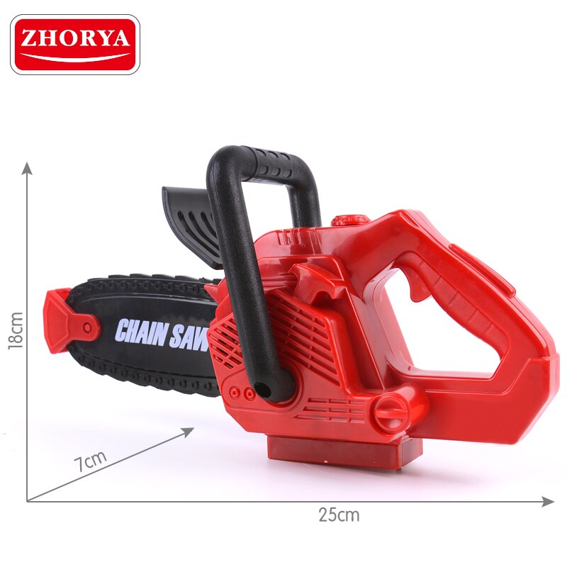 Zhorya Pretend Play Rotating Chainsaw with Sound Simulation Repair Tool Toys House Play Early Educational Toy for Children Boys