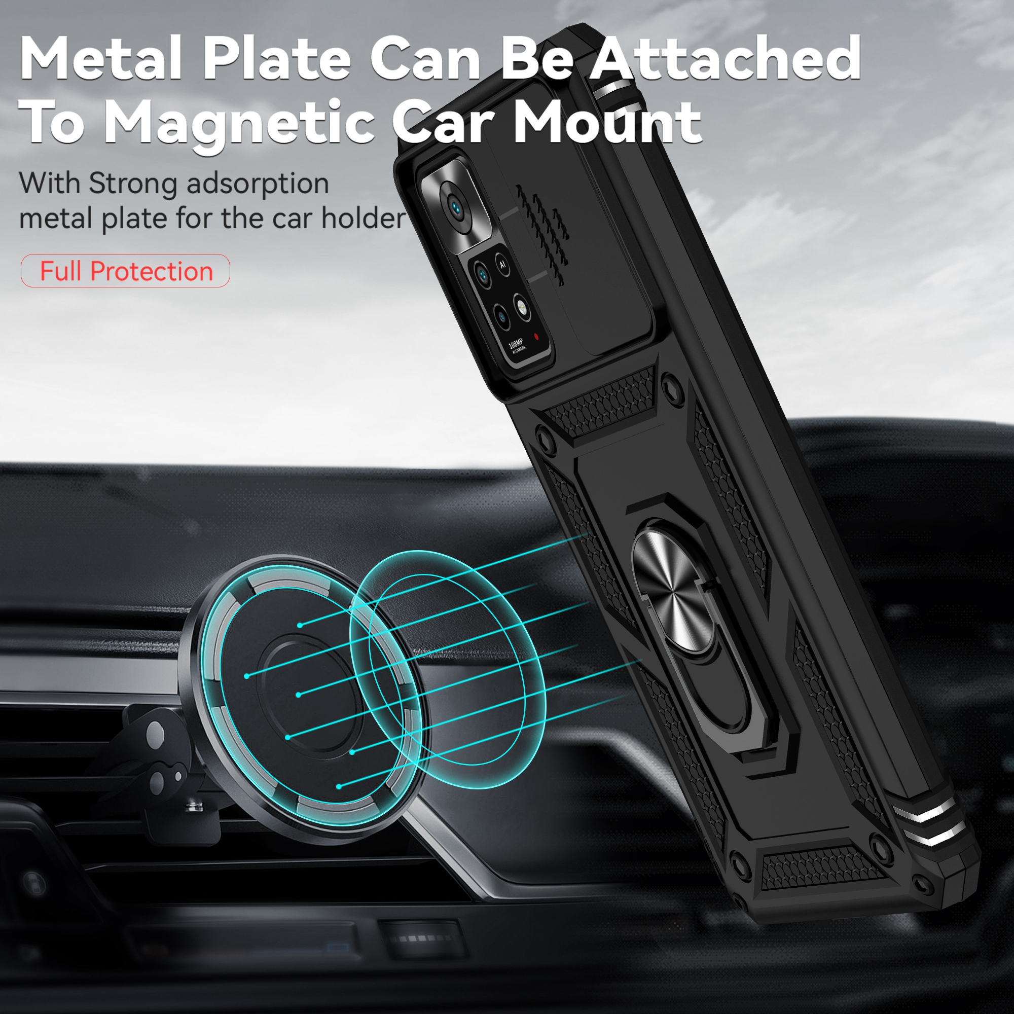 Ring Stand Cover Voor Redmi Note 11 Pro Plus Armor Anti-val Camera Bescherming Telefoon Case Voor Redmi Note 11s Note11 Pro + 5G Funda