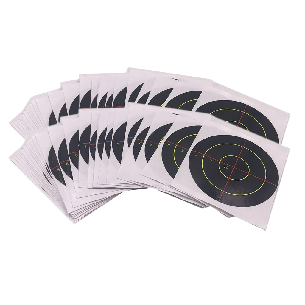 100pcs Targets Reactive Splatter Adhesive Paper Target 7.5cm