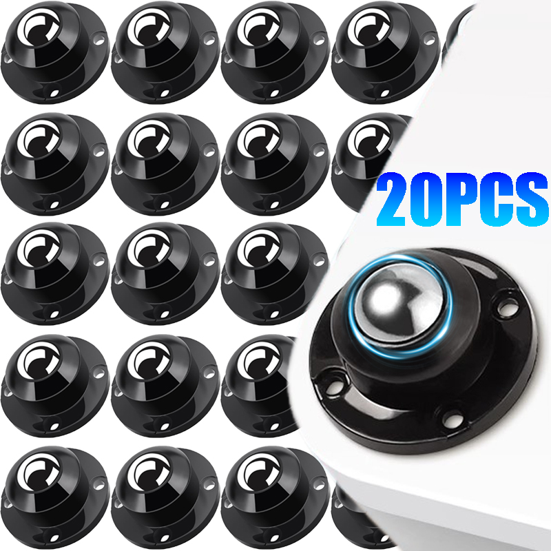 20/1x Self Adhesive Caster Wheels Universal 360° Pulley Rotating Wheels Swivel Casters Wheel Sticky Pulley Box Roller Cabinet