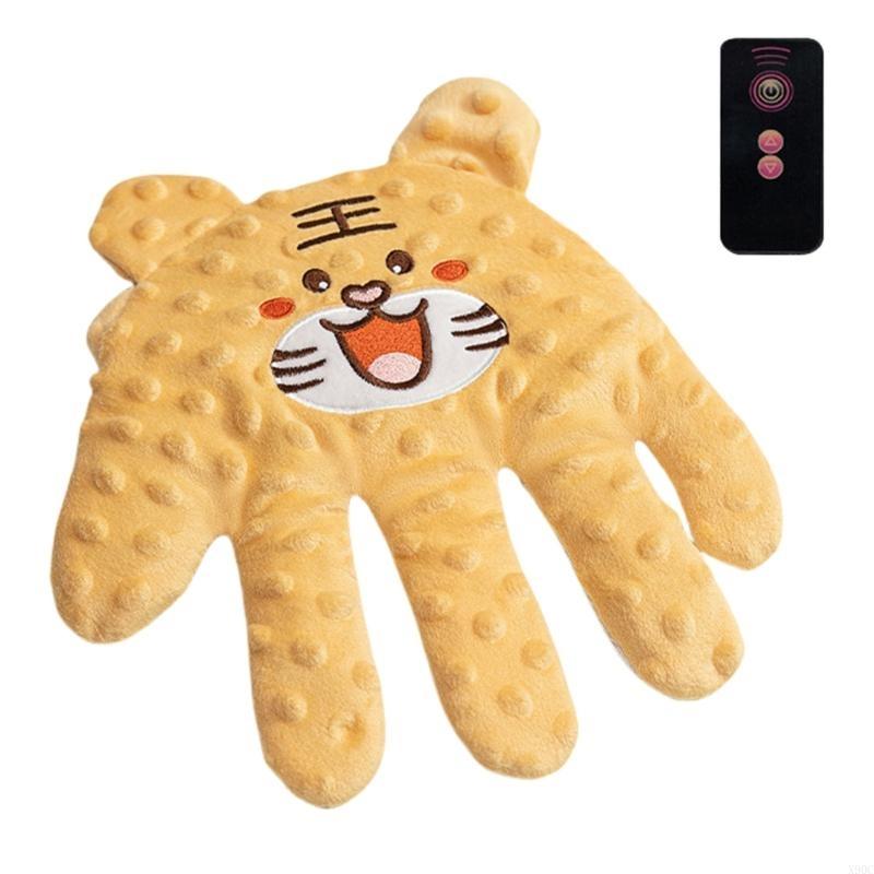 Soothing hand baby calming pillow for children, soft and breathable sleep aid for toddlers with gentle vibration: Silver