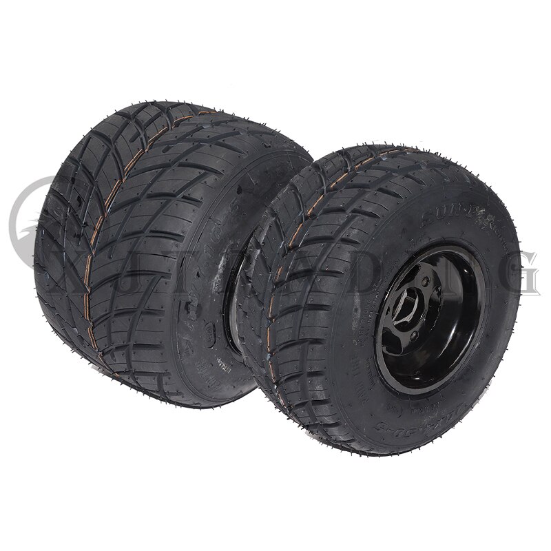 Roue avant de Karting 10x4,50-5, roue arrière 11x7,10-5 avec moyeu de roue en alliage d&#39;aluminium de 5 pouces pour Buggy GO KART ATV UTV