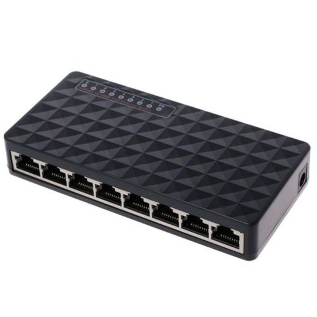 Mini Ethernet Network Desktop Switch 8 Port 10/100Mbps Lan Fast Internet Hub Desktop Gigabit Switch Electronics Accessories