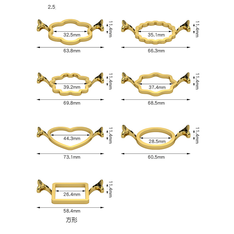 Stampi per sigilli in metallo con 4 stampi in metallo, 2 pezzi