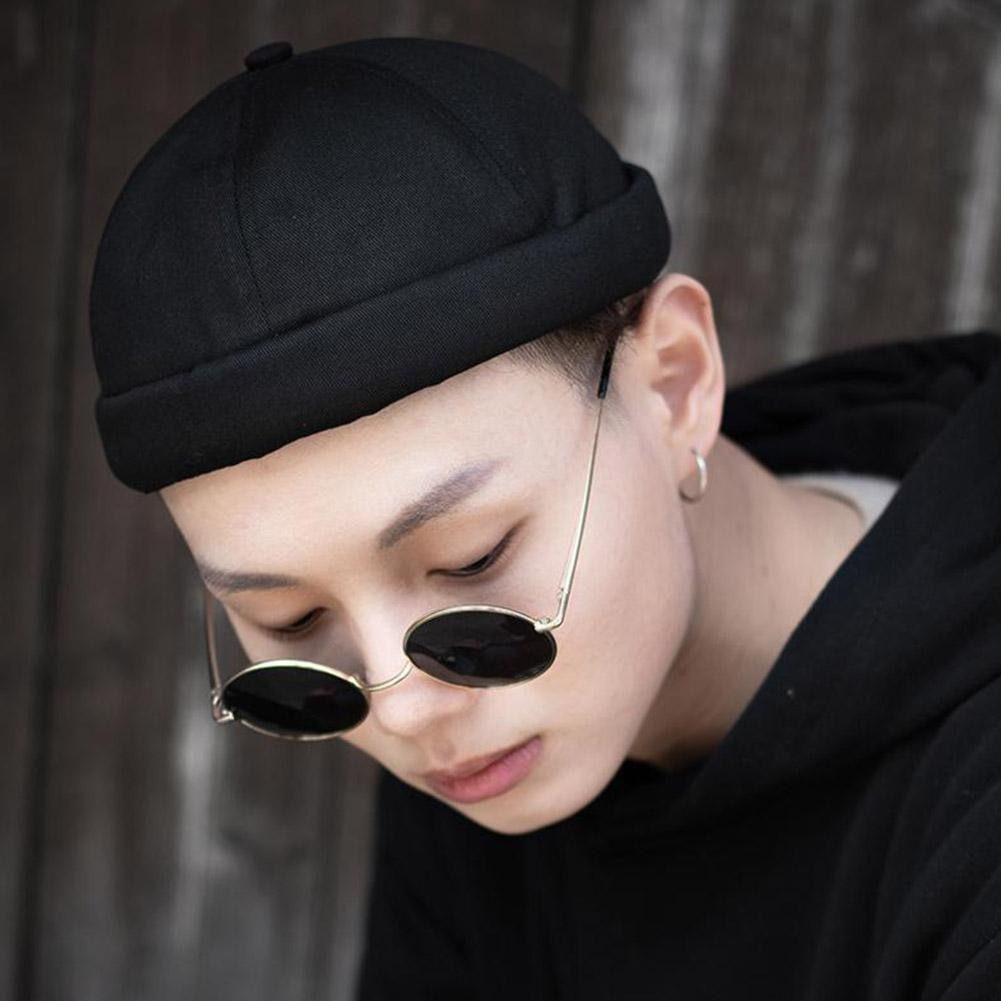 Men Women Retro Dome Melon Brimless Beanie Cap Skullcap Sailor Cotton Mechanic 6 Trendy Color Panels Docker Hat Casua Q2M8