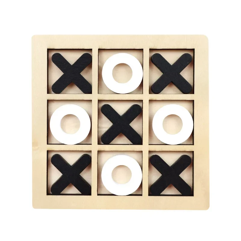 Children's logical thinking mental board game parent-child early education xo chess puzzle toddler toy wood: Green