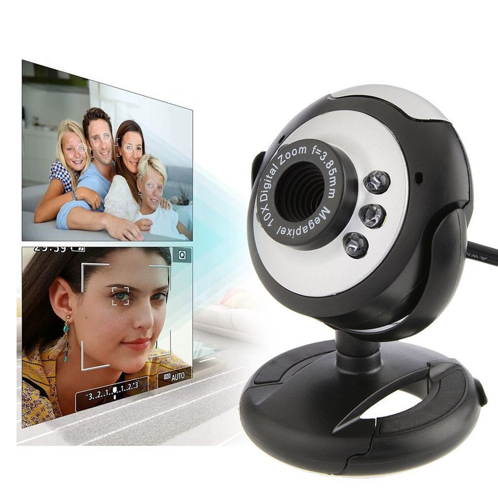 1080P USB2.0 Web Camera HD Camera Web Cam MIC Clip-on for Computer Laptop Web Camera 360 Degree Usb Biuro domowe: Default Title