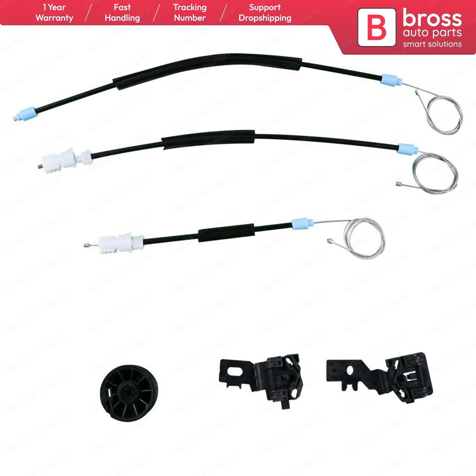 Bross Auto Parts BWR845 Window Regulator Kit Front Left Door for Primera P12 2002 Fast Shipment Ship From Turkey