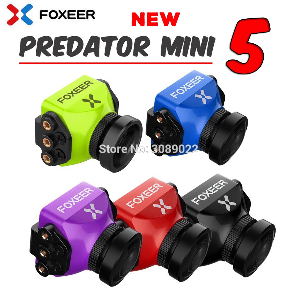 Foxeer Predator V4 Fpv Camera Racing Drone Mini Camera16:9/4:3 Pal/Ntsc Schakelbare Super Wdr Osd 4Ms Latency Upgarded PredatorV3